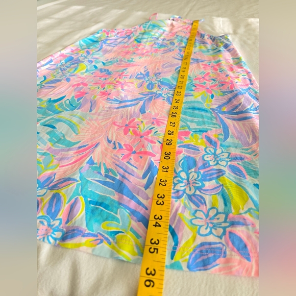 Lilly Pulitzer Pima Cotton Margot Halter S Tassel Tropical Resort Vacation Dress - Picture 5 of 16
